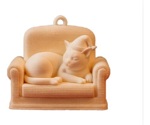 Adorno Para El Árbol- Gato Navideño Acogedor