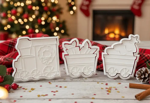 Cortadores De Galletas - Tren Navideño (pack 3 Un) - Foto 2