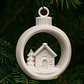 Bola De Navidad Con Casa De Navidad - Miniatura 1