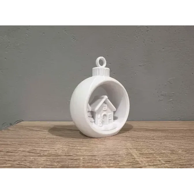 Bola De Navidad Con Casa De Navidad 2