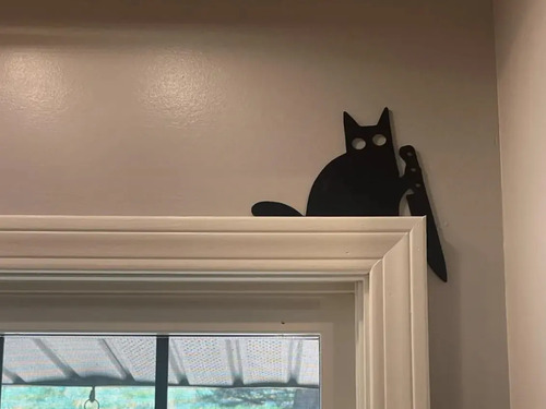 Esquinero De Puerta - Gato Con Cuchillo - Foto 3