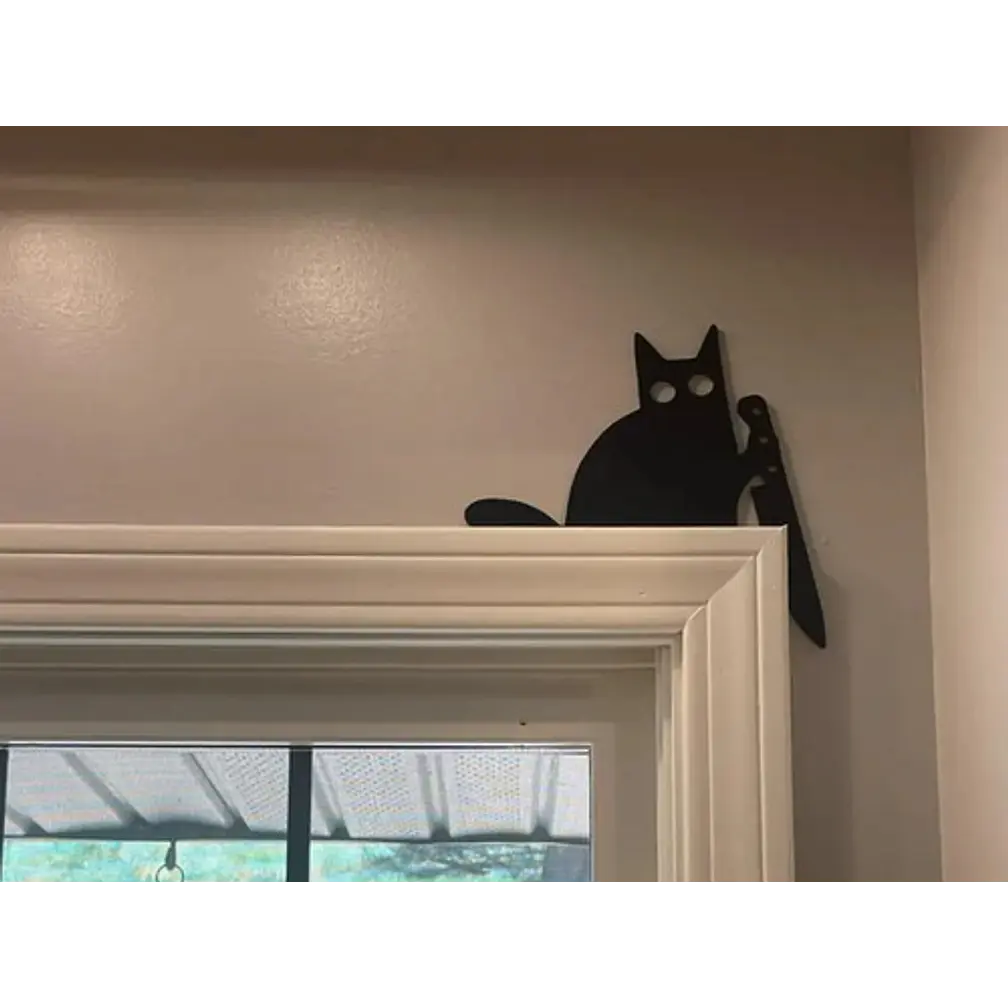 Esquinero De Puerta - Gato Con Cuchillo 3