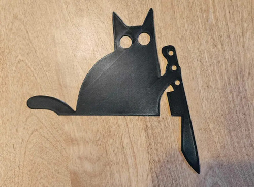 Esquinero De Puerta - Gato Con Cuchillo - Foto 4