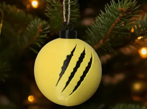 Bola De Navidad Con Arañazos De Wolverine