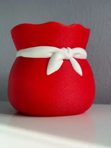 Adorno Navidad - Jarrón En Forma De Bolsa De Regalo - Foto 3