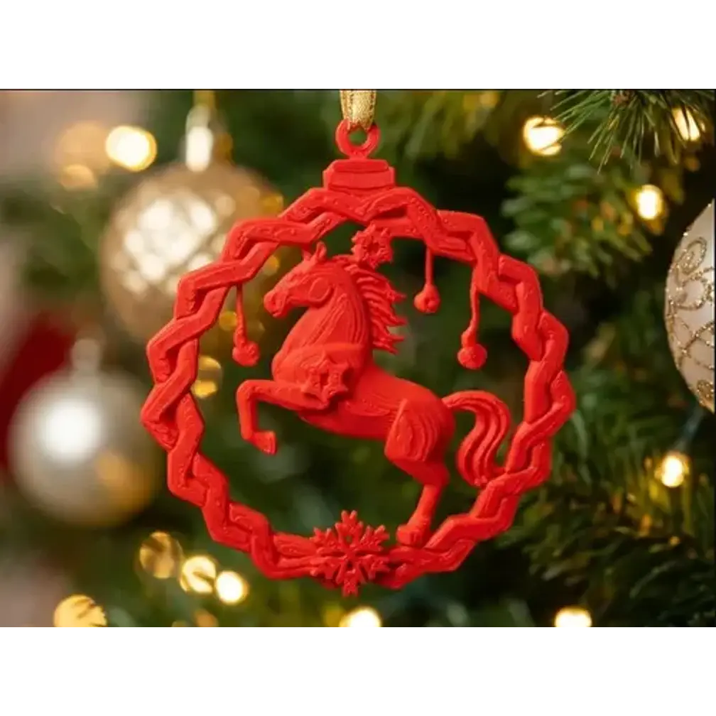 Adorno Navidad - Caballo De Fuego 3