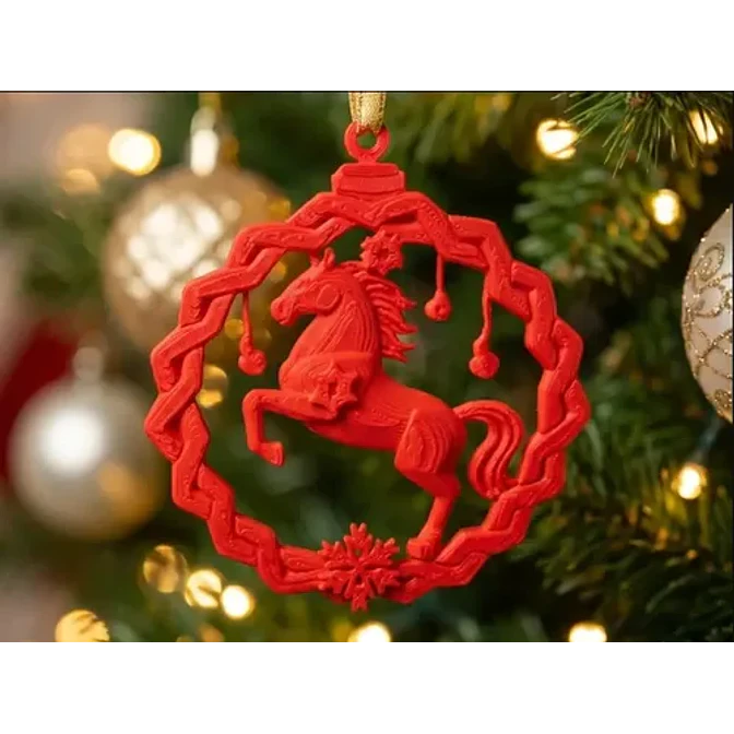 Adorno Navidad - Caballo De Fuego 3