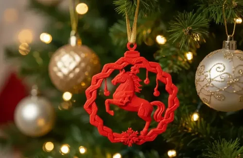 Adorno Navidad - Caballo De Fuego - Foto 4