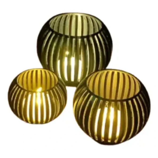 Pack 3 Portavelas Led Elegantes 1