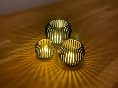 Pack 3 Portavelas Led Elegantes - Foto 2