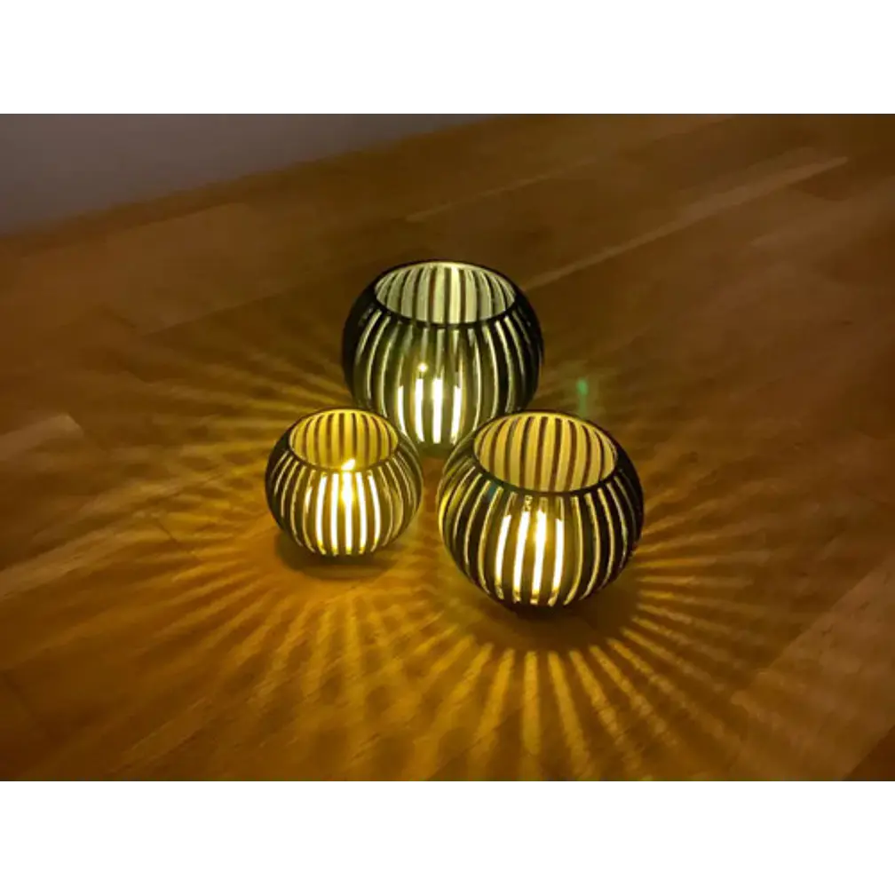 Pack 3 Portavelas Led Elegantes 2