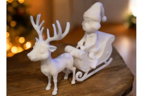 Figura Del Grinch En Un Trineo Con Un Reno