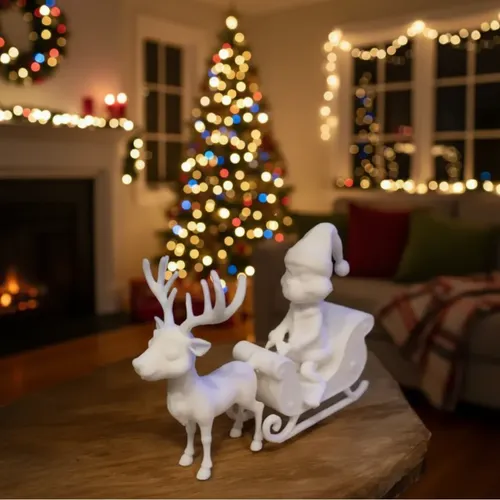 Figura Del Grinch En Un Trineo Con Un Reno - Foto 5