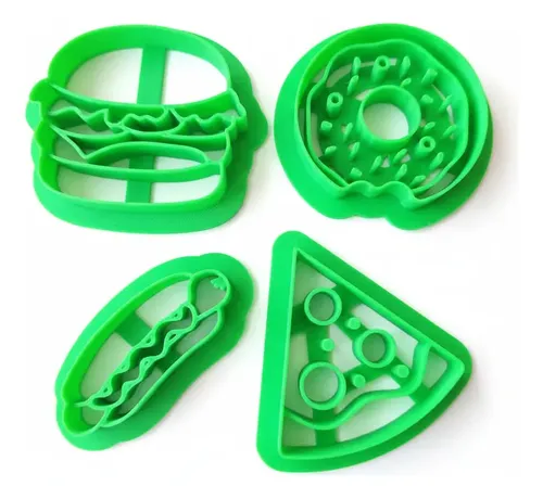 Cortadores De Galletas - Comida Rápida (pack 4 Un)