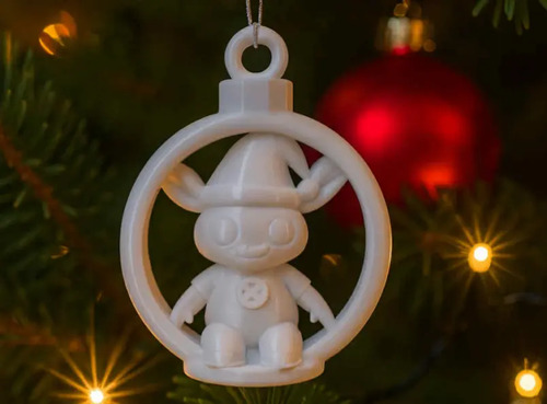 Adorno De Navidad Con Conejo