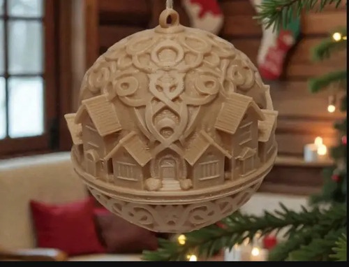 Adorno Navidad - Esfera Pueblo Nórdico - Foto 4