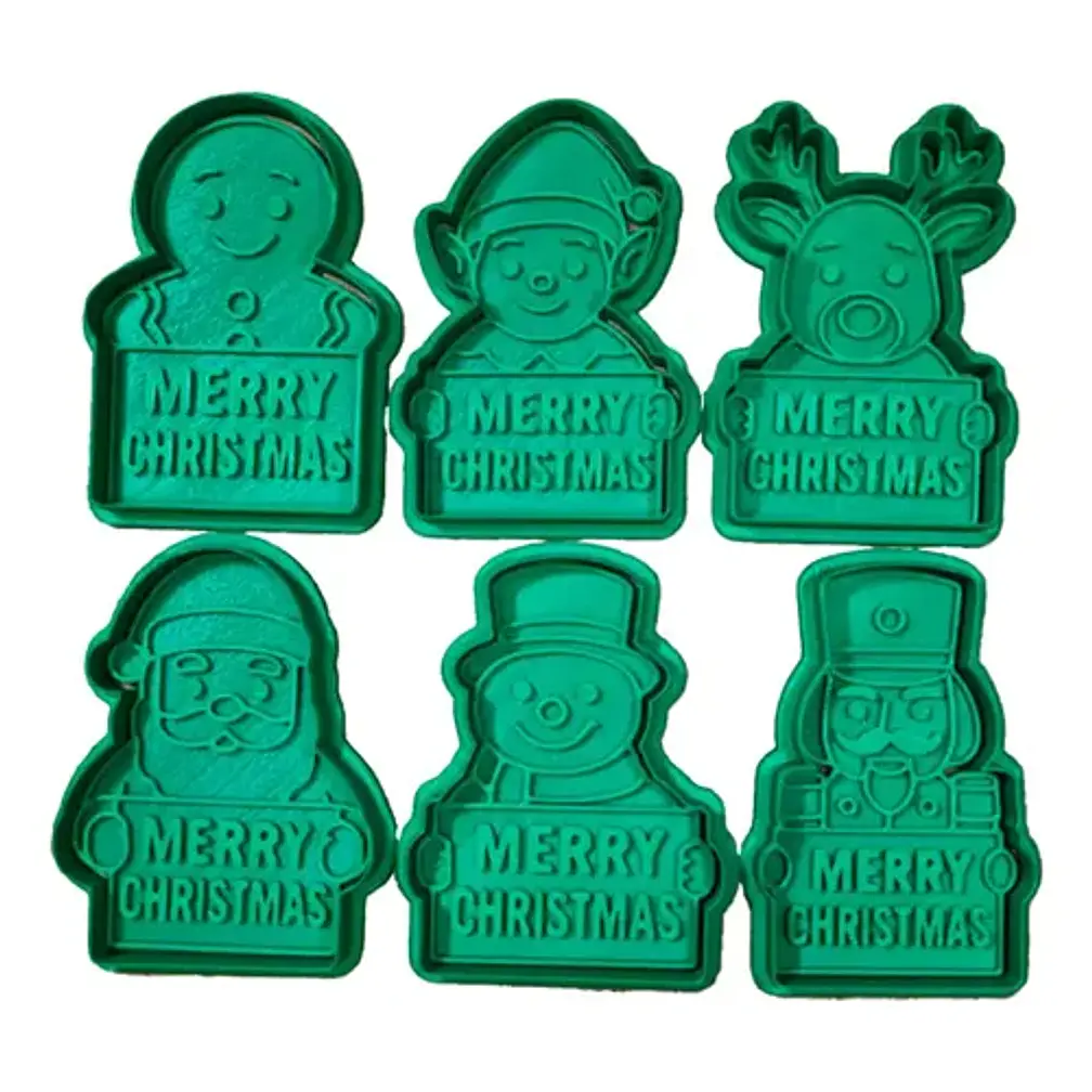 Juego De Cortadores De Galletas Navideños (pack 6 Un) 1