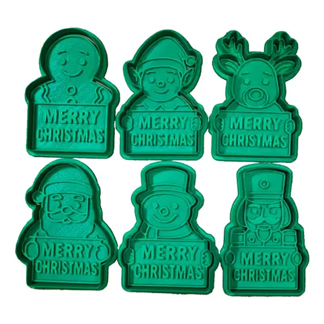 Juego De Cortadores De Galletas Navideños (pack 6 Un)