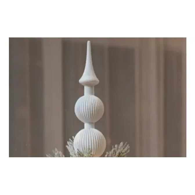 Elegante Adorno Acanalado Para Árbol De Navidad 1