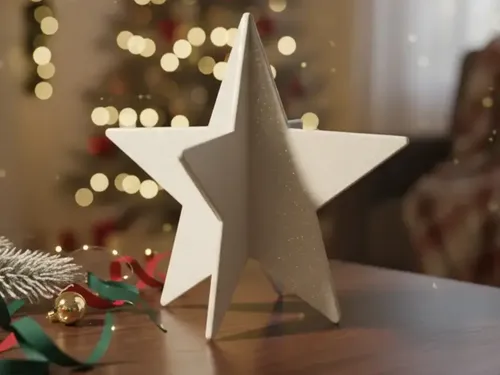 Adorno Navidad - Estrella De Pie Minimalista - Foto 4