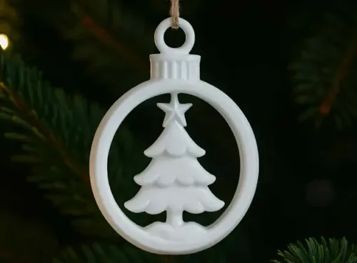 Bola De Navidad Con Árbol De Navidad