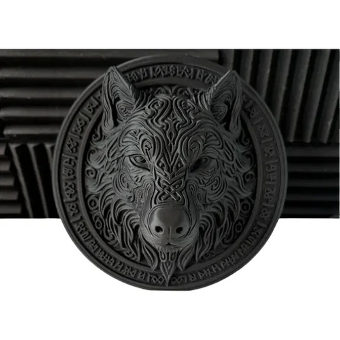 Adorno - Relieve Mural Cabeza De Lobo Fenrir 1