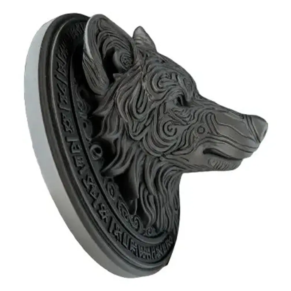 Adorno - Relieve Mural Cabeza De Lobo Fenrir 2