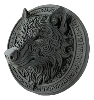 Adorno - Relieve Mural Cabeza De Lobo Fenrir - Foto 3