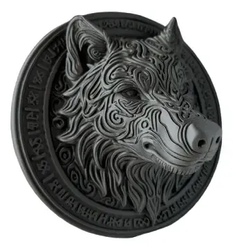 Adorno - Relieve Mural Cabeza De Lobo Fenrir - Foto 4