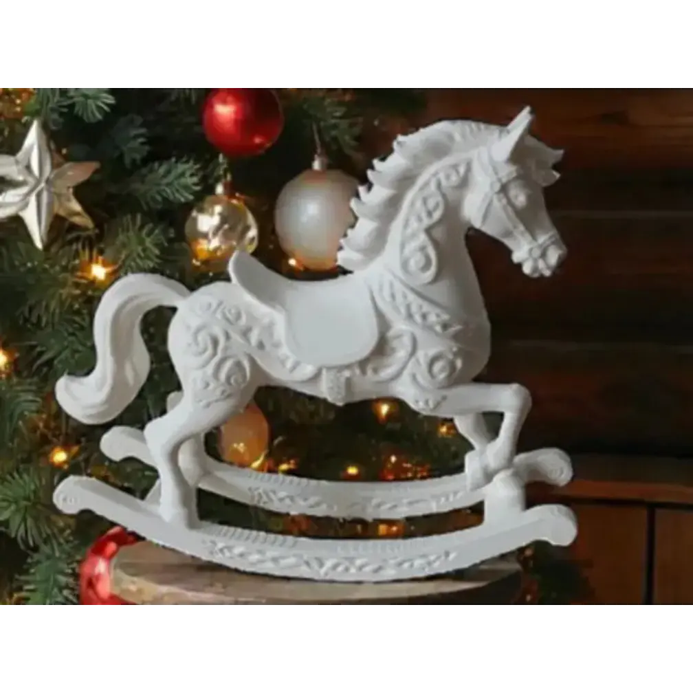 Adornos Navidad - Caballo Mecedor Ornamentado 5