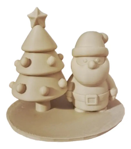 Adorno Navideño- Santa Claus Y Árbol De Navidad