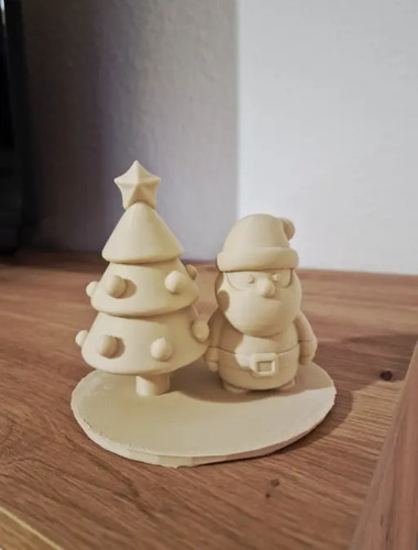 Adorno Navideño- Santa Claus Y Árbol De Navidad - Foto 2