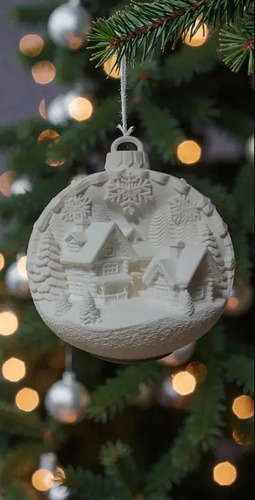 Adornos Navidad Para Árbol - Cabañas Nevadas - Foto 2