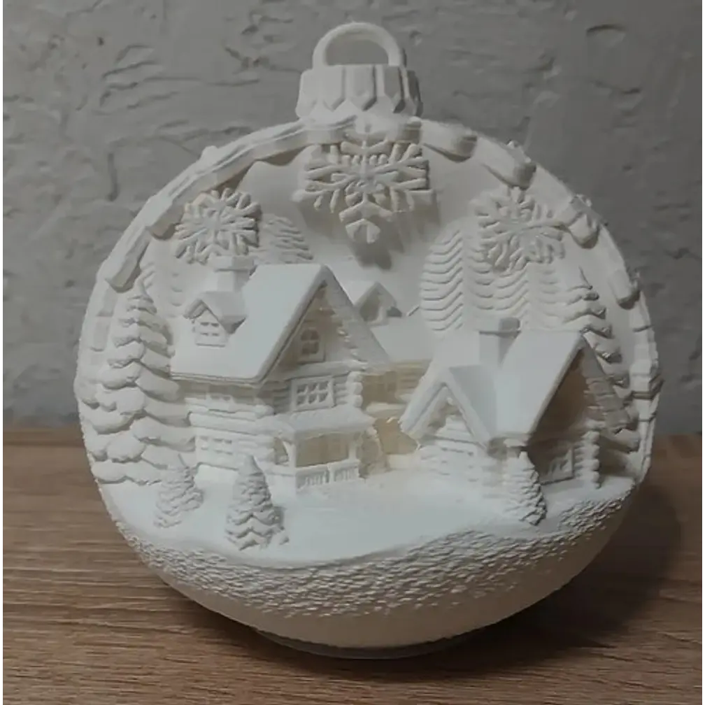 Adornos Navidad Para Árbol - Cabañas Nevadas 3