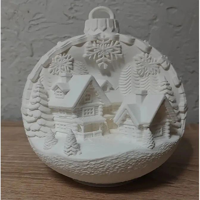 Adornos Navidad Para Árbol - Cabañas Nevadas 3