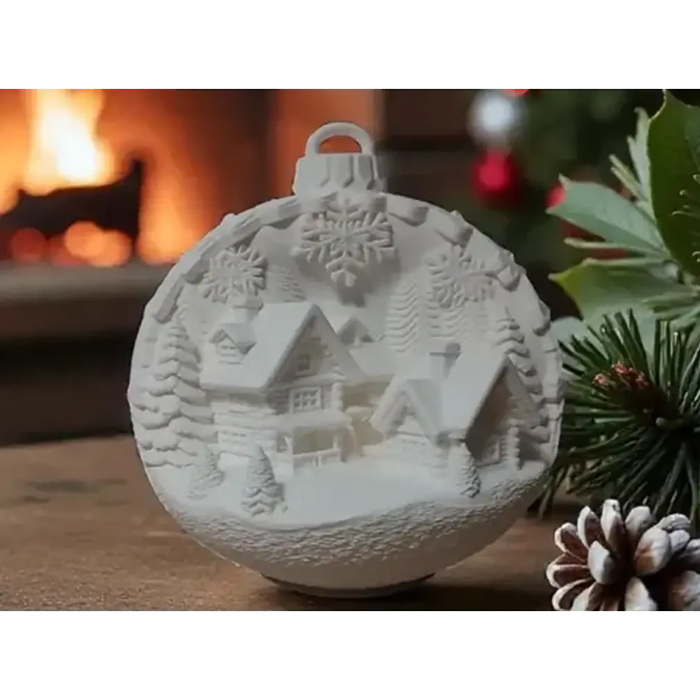 Adornos Navidad Para Árbol - Cabañas Nevadas 5