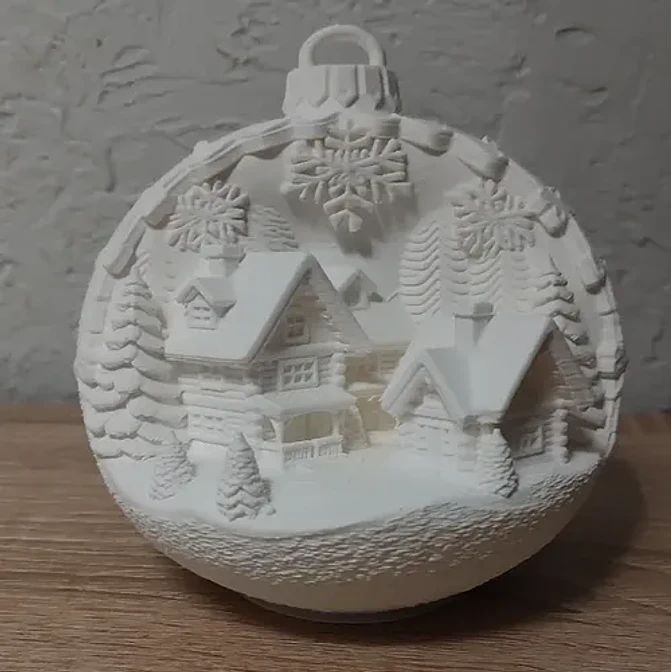Adorno Para El Árbol De Navidad- Cabañas Nevadas 4