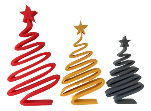 Adorno Navidad - Árboles Minimalistas (pack 3 Un)