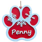 Adorno Navideño - Pata Con Nombre De Gato Personalizado - Miniatura 1