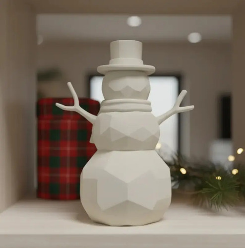 Adorno - Muñeco De Nieve Navideño - Foto 2
