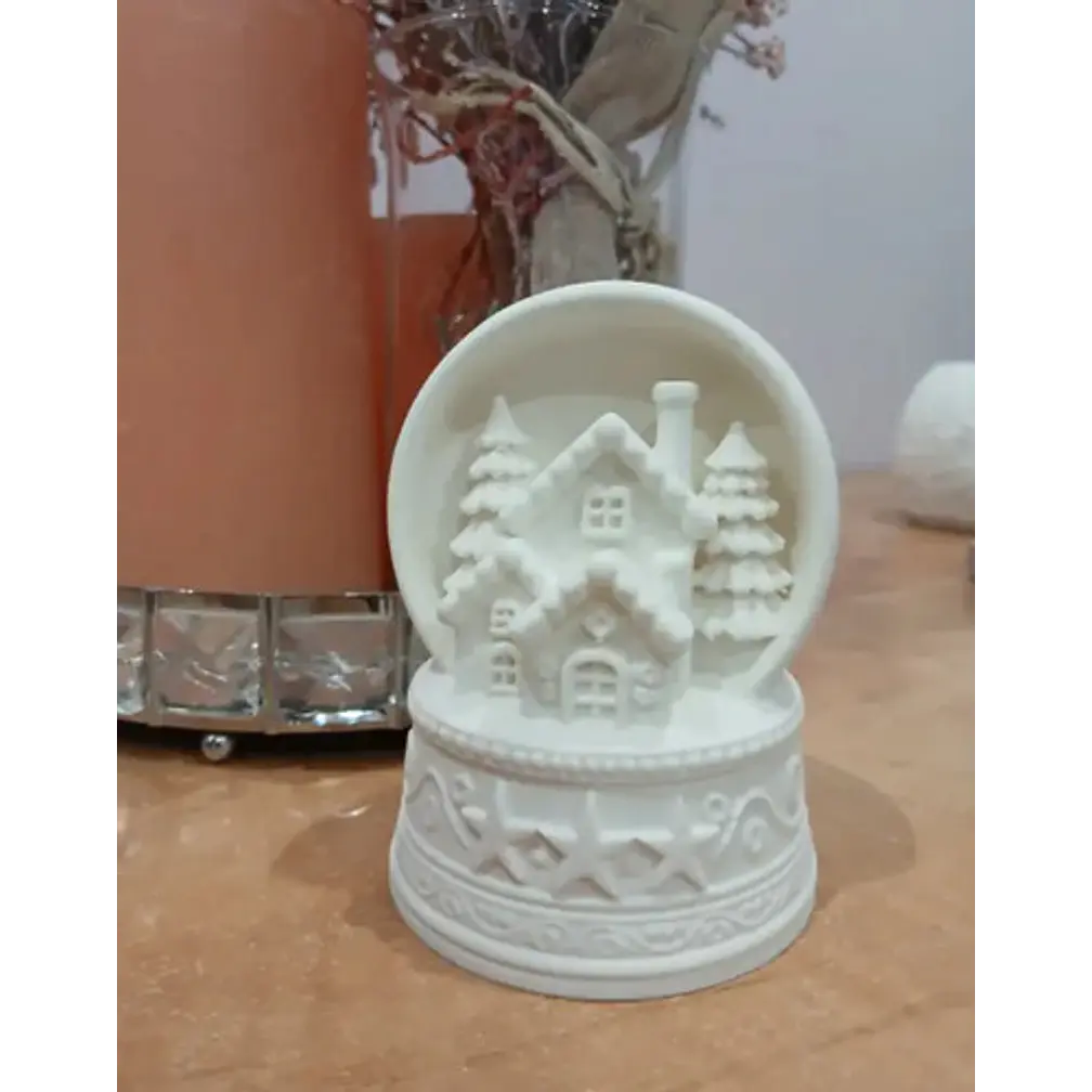 Portavelas Led- Pueblo De Invierno 2