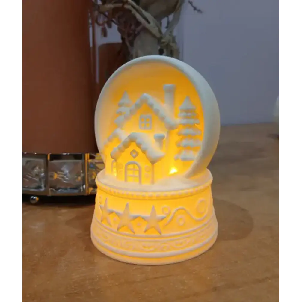 Portavelas Led- Pueblo De Invierno 3