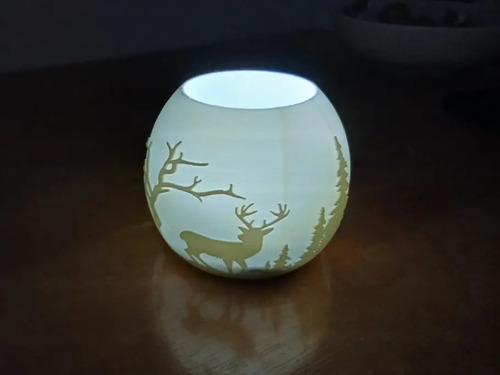 Portavelas Led- Reno En El Bosque - Foto 2