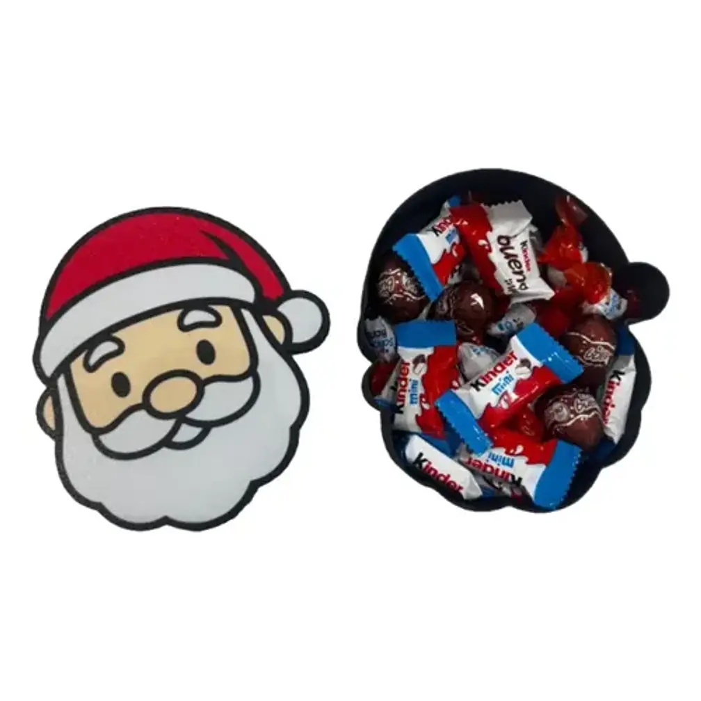 Adorno Navideño- Caja De Papá Noel Para Dulces 1