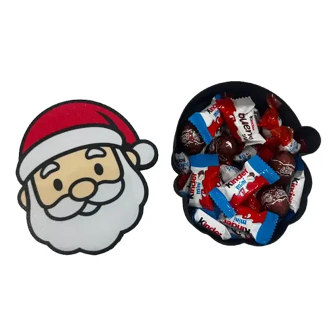 Adorno Navideño- Caja De Papá Noel Para Dulces 1