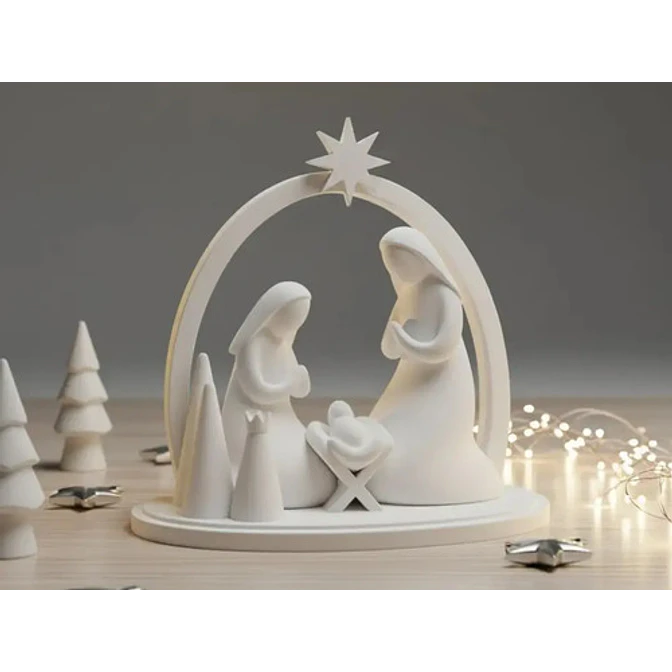 Adorno Navidad - Pesebre Minimalista 3