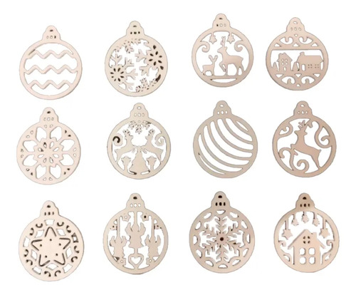 Adornos Navideños Para Árbol (pack 12 Un)