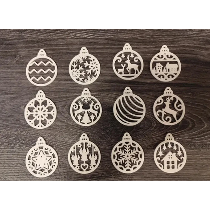 Adornos Navideños Para Árbol (pack 12 Un) 2