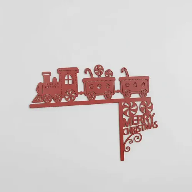 Decoración De Marco De Puerta Tren Navideño 1