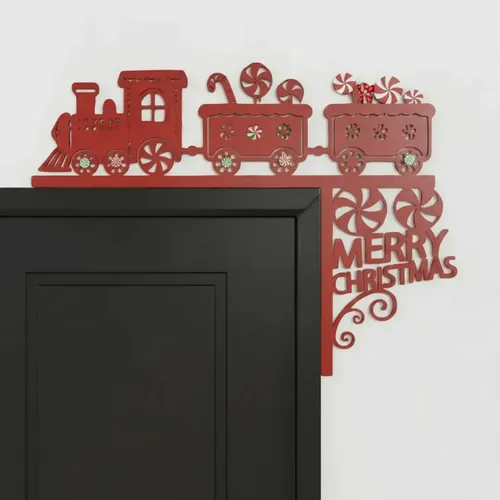 Decoración De Marco De Puerta Tren Navideño - Foto 2